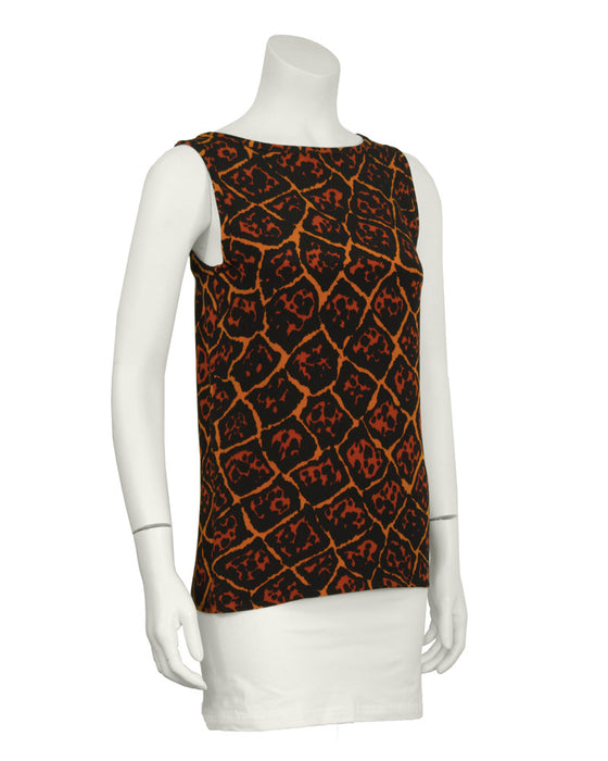 Leopard Print Silk Tank