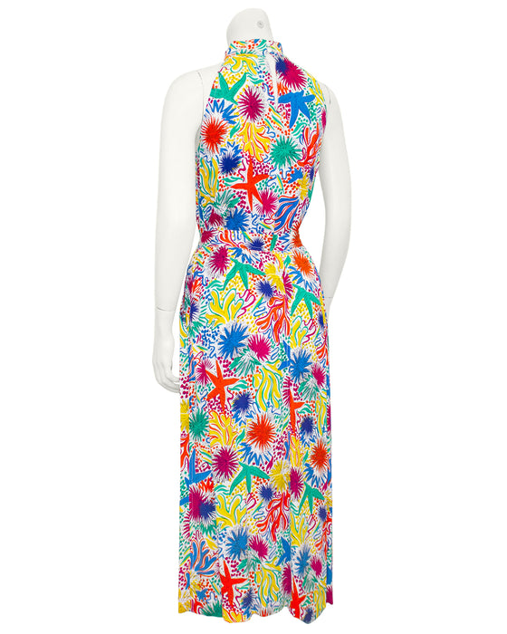 Multi Colour Starfish and Sea Urchin Printed Ensemble