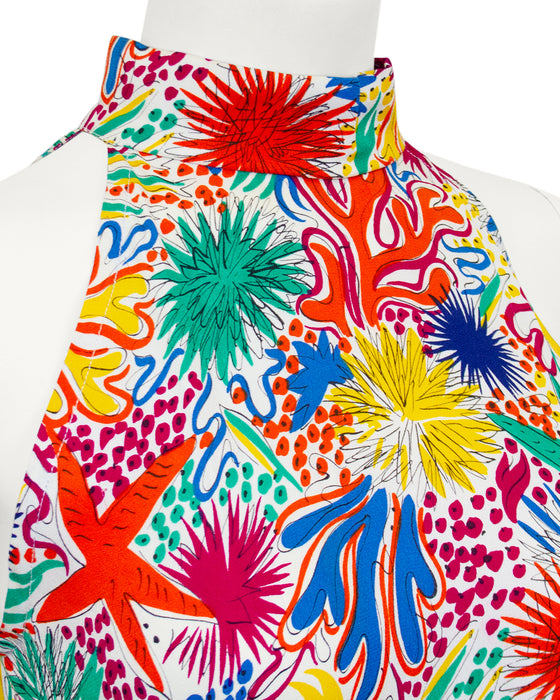 Multi Colour Starfish and Sea Urchin Printed Ensemble