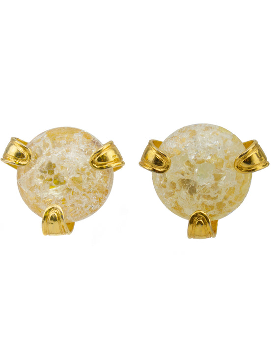 Glass and Gold Earrings