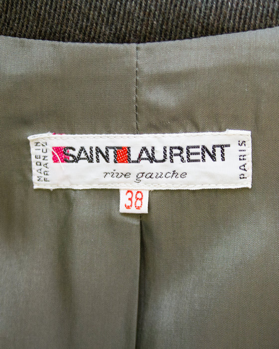 Khaki Wool Skirt Suit