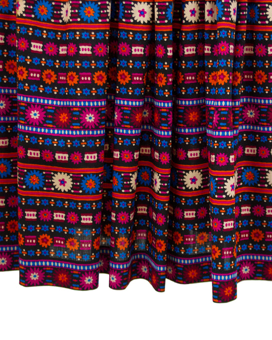 Pink and Blue Smocked Drop Waist Dress