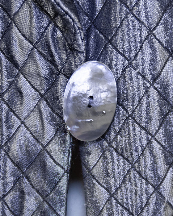 Grey Quilted Snakeskin Pattern Jacket