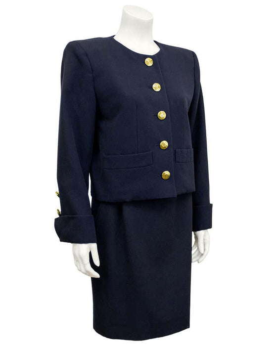 Navy Blue Skirt Suit
