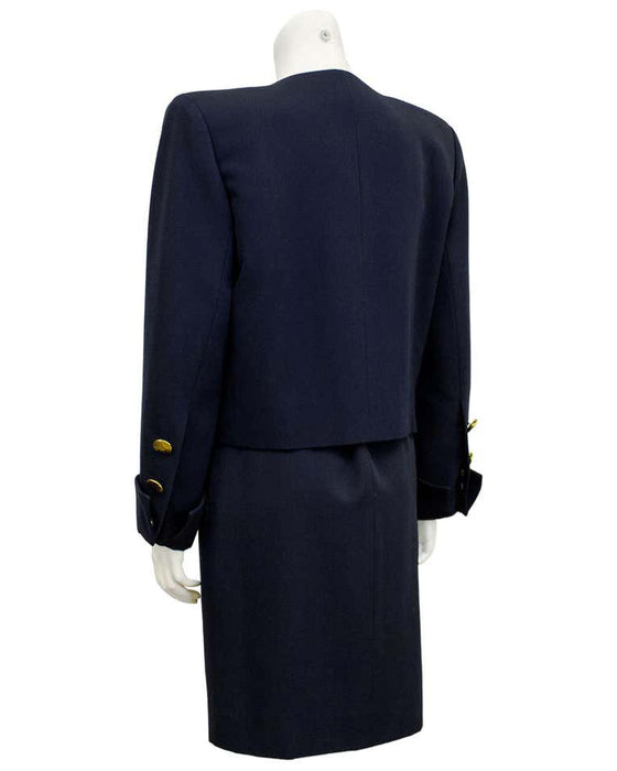 Navy Blue Skirt Suit