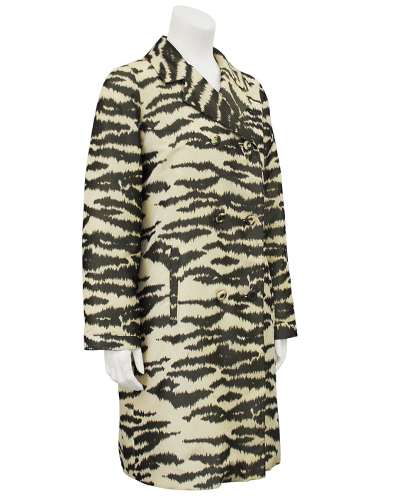 Zebra Printed Trench Coat