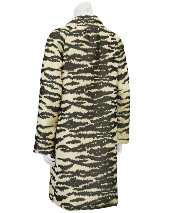 Zebra Printed Trench Coat